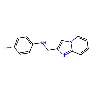 N-(imidazo[1,2-a]pyridin-2-ylmethyl)-4-iodoaniline structure