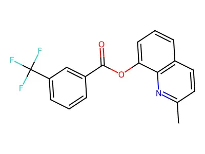 2-Methylquinolin-8-yl 3-(trifluoromethyl)benzoate structure