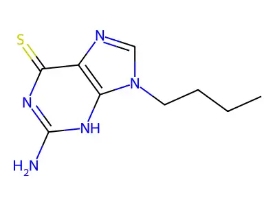9-(n-Butyl)-6-thioguanine structure