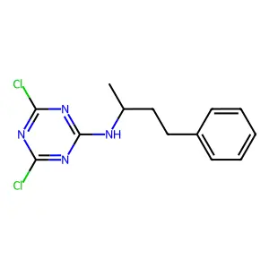 4,6-dichloro-N-[(2S)-4-phenylbutan-2-yl]-1,3,5-triazin-2-amine structure