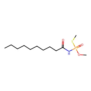 Phosphoramidothioic acid, decanoyl-, O,S-dimethyl ester structure