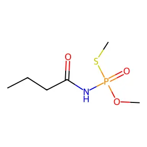 Phosphoramidothioic acid, butyryl-, O,S-dimethyl ester structure