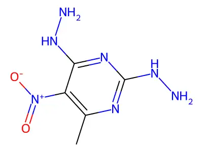 2,4-Dihydrazino-5-nitro-6-methylpyrimidine structure