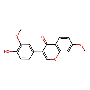 3-(4-Hydroxy-3-methoxyphenyl)-7-methoxy-4H-1-benzopyran-4-one structure
