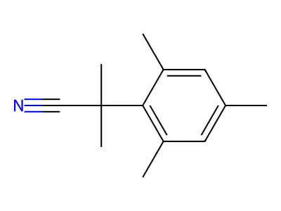 alpha,alpha,2,4,6-Pentamethylbenzeneacetonitrile structure