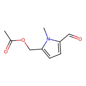 (5-Formyl-1-methyl-1H-pyrrol-2-yl)methyl acetate structure