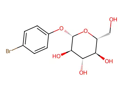 p-Bromophenyl beta-D-glucopyranoside structure