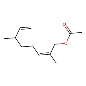 2,7-Octadien-1-ol, 2,6-dimethyl-, 1-acetate structure