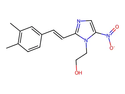 2-[2-[2-(3,4-Dimethylphenyl)ethenyl]-5-nitroimidazol-1-yl]ethanol structure