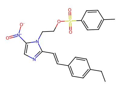 2-[2-[(E)-2-(4-ethylphenyl)ethenyl]-5-nitroimidazol-1-yl]eth structure