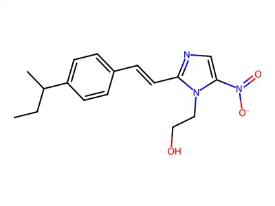 2-[2-[2-(4-Butan-2-ylphenyl)ethenyl]-5-nitroimidazol-1-yl]ethanol structure