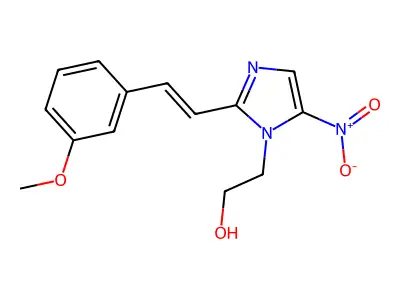 2-[2-[2-(3-Methoxyphenyl)ethenyl]-5-nitroimidazol-1-yl]ethanol structure