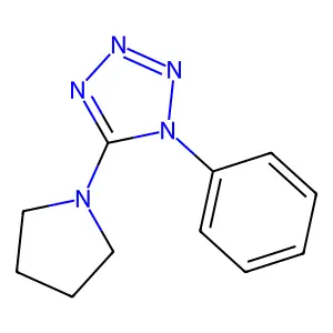 1-Phenyl-5-pyrrolidin-1-yl-1H-tetrazole structure