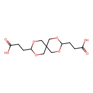 2,4,8,10-Tetraoxaspiro(5.5)undecane-3,9-dipropionic acid structure