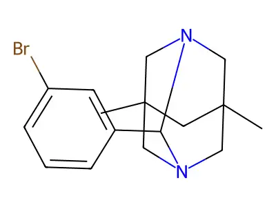 2-(3-Bromophenyl)-5,7-dimethyl-1,3-diazatricyclo[3.3.1.1~3,7~]decane structure