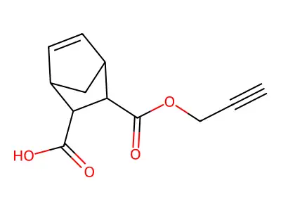 3-[(Prop-2-yn-1-yloxy)carbonyl]bicyclo[2.2.1]hept-5-ene-2-carboxylic acid structure