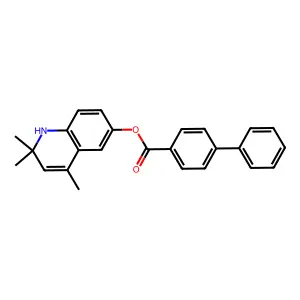 2,2,4-Trimethyl-1,2-dihydroquinolin-6-yl biphenyl-4-carboxylate structure