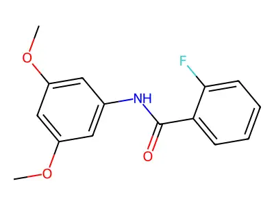 N-(3,5-dimethoxyphenyl)-2-fluorobenzamide structure