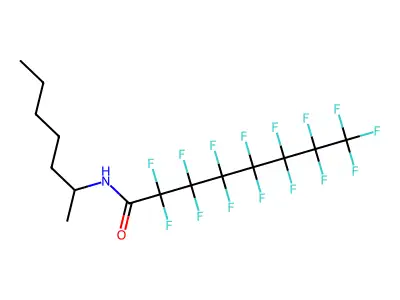 2,2,3,3,4,4,5,5,6,6,7,7,8,8,8-Pentadecafluoro-N-(1-methylhexyl)octanamide structure