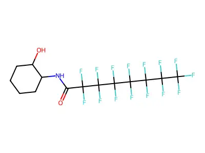 2,2,3,3,4,4,5,5,6,6,7,7,8,8,8-pentadecafluoro-N-(2-hydroxycyclohexyl)octanamide structure