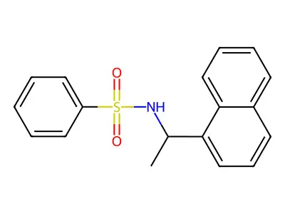 N-[1-(naphthalen-1-yl)ethyl]benzenesulfonamide structure