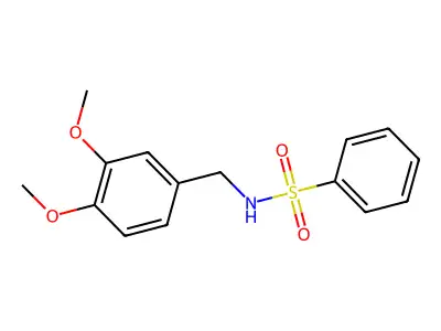 N-[(3,4-dimethoxyphenyl)methyl]benzenesulfonamide structure