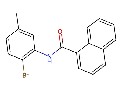 N-(2-bromo-5-methylphenyl)naphthalene-1-carboxamide structure