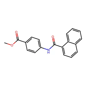 Methyl 4-(naphthalene-1-amido)benzoate structure