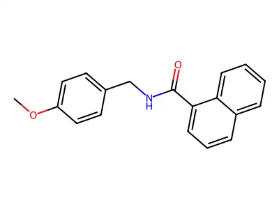 N-[(4-methoxyphenyl)methyl]naphthalene-1-carboxamide structure