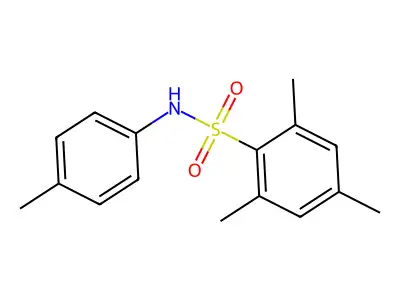 2,4,6-trimethyl-N-(4-methylphenyl)benzenesulfonamide structure