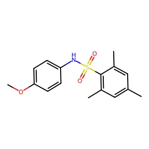 N-(4-methoxyphenyl)-2,4,6-trimethylbenzene-1-sulfonamide structure
