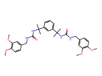 N-(3,4-Dimethoxybenzyl)-N'-(1-{3-[1-({[(3,4-dimethoxybenzyl)amino]carbonyl}amino) -1-methylethyl]phenyl}-1- methylethyl)urea structure