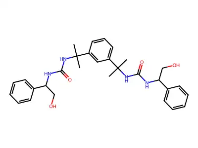 1-(2-Hydroxy-1-phenylethyl)-3-{2-[3-(2-{[(2-hydroxy-1-phenylethyl)carbamoyl]amino}propan-2-yl)phenyl]propan-2-yl}urea structure