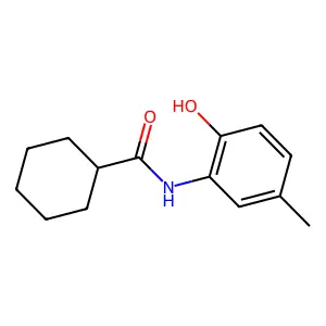 N-(2-hydroxy-5-methylphenyl)cyclohexanecarboxamide structure