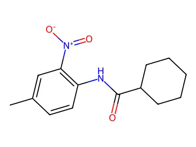 N-(4-methyl-2-nitrophenyl)cyclohexanecarboxamide structure