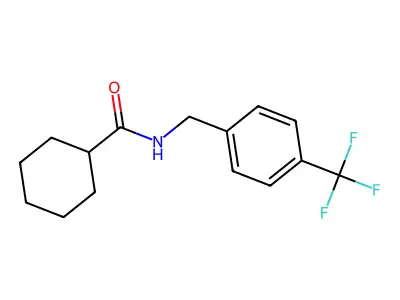 N-{[4-(Trifluoromethyl)phenyl]methyl}-cyclohexanecarboxamide structure