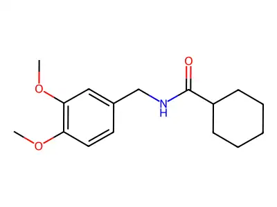 N-[(3,4-dimethoxyphenyl)methyl]cyclohexanecarboxamide structure