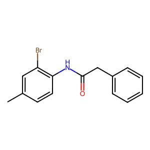 N-(2-bromo-4-methylphenyl)-2-phenylacetamide structure