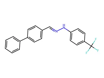 1-[(4-Phenylphenyl)methylidene]-2-[4-(trifluoromethyl)phenyl]hydrazine structure