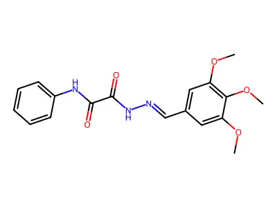 N-phenyl-N'-[(E)-(3,4,5-trimethoxyphenyl)methylideneamino]oxamide structure