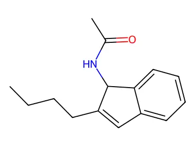 N-(2-butyl-1H-inden-1-yl)acetamide structure
