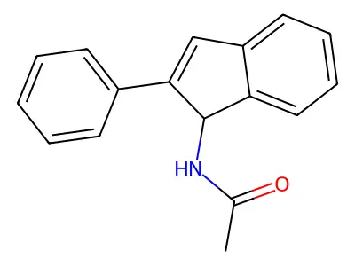 N-(2-phenyl-1H-inden-1-yl)acetamide structure
