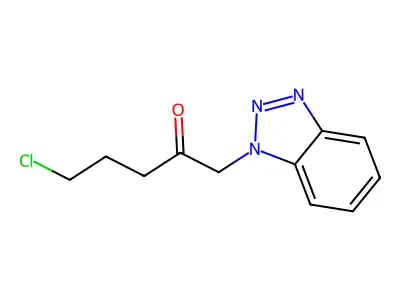 1-(1H-1,2,3-Benzotriazol-1-yl)-5-chloropentan-2-one structure