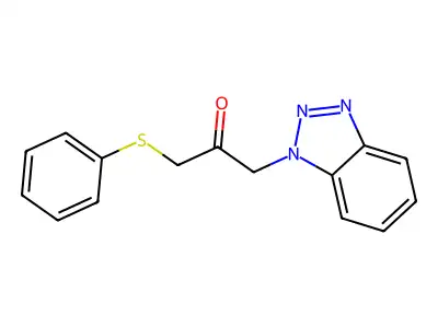 1-(1H-1,2,3-Benzotriazol-1-yl)-3-(phenylsulfanyl)propan-2-one structure