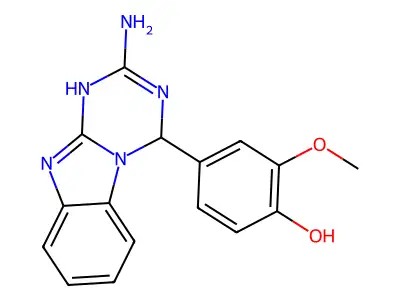 4-(2-Amino-3,4-dihydro[1,3,5]triazino[1,2-a]benzimidazol-4-yl)-2-methoxyphenol structure
