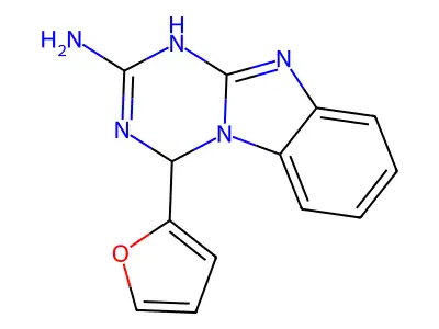 4-(2-Furyl)-1,4-dihydro[1,3,5]triazino[1,2-a]benzimidazol-2-amine structure