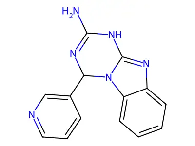 4-(3-Pyridyl)-1,4-dihydro[1,3,5]triazino[1,2-A][1,3]benzimidazol-2-amine structure