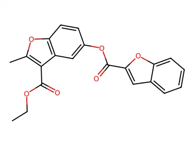 Ethyl 5-(1-benzofuran-2-carbonyloxy)-2-methyl-1-benzofuran-3-carboxylate structure