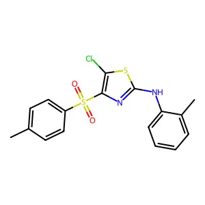5-chloro-4-(4-methylbenzenesulfonyl)-N-(2-methylphenyl)-1,3-thiazol-2-amine structure