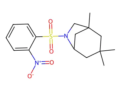 6-({2-Nitrophenyl}sulfonyl)-1,3,3-trimethyl-6-azabicyclo[3.2.1]octane structure